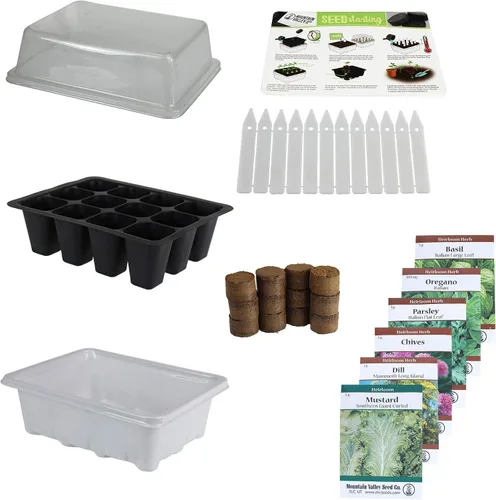 Miniatura 3 de Kits de inicio de semillas para jardín de interiores - cultivo de hierbas culinarias, medicinales y de té - comienza con el cultivo al aire libre