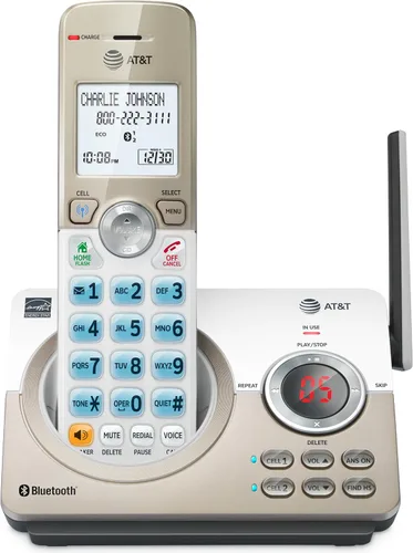 Miniatura 13 de AT&T DECT 6.0 Teléfono inalámbrico, 4 auriculares, bloqueador de llamadas inteligente, conexión Bluetooth a celda, contestador automático, pantalla