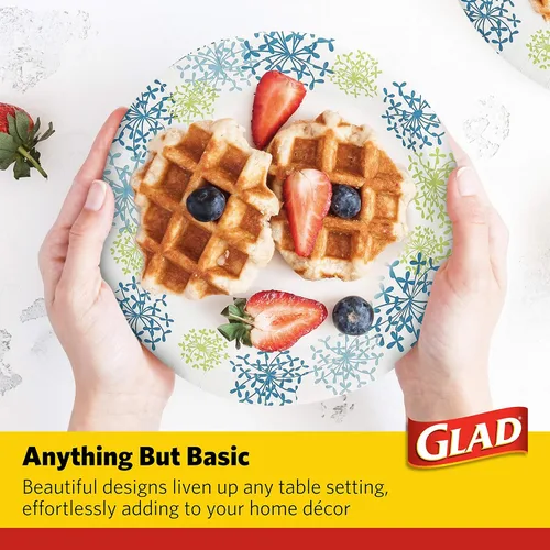 Miniatura 4 de Glad - Platos de papel desechables cuadrados para todas las ocasiones