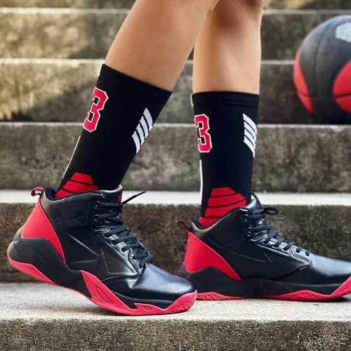 Miniatura 8 de OPALOS Paquete de 6 calcetines para niños baloncesto fútbol senderismo esquí deportes al aire libre pantorrilla gruesa calcetines de tripulación