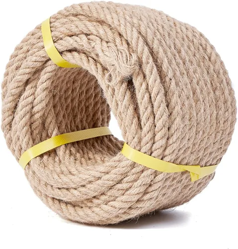 Miniatura 15 de Cuerda de yute de 1 pulgada y 25 pies, cuerda de yute resistente, cuerda de cáñamo natural, cuerda de cáñamo trenzada para manualidades, jardinería
