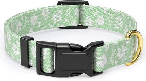 Miniatura 9 de Rnivvi Collar para perros pequeños, lindo collar floral resistente ajustable para cachorros con hebilla de liberación rápida para niño, niña