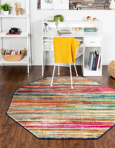 Miniatura 12 de Unique Loom Azalea Collection - Alfombra de área Kehr (Runner 2' 0" x 6' 0", turquesa/verde azulado)