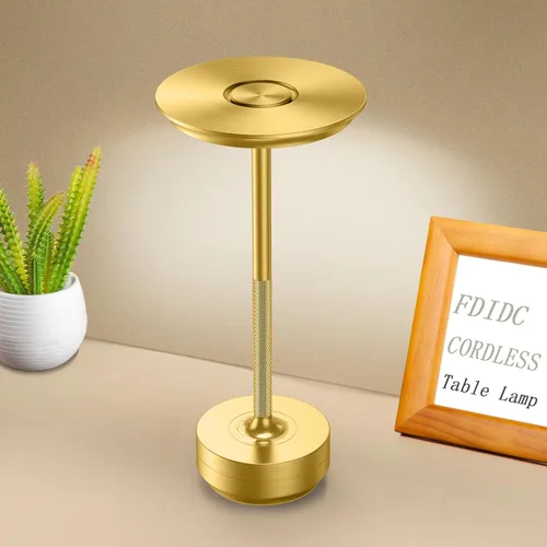 Miniatura 6 de Lámparas de mesa recargables inalámbricas, lámpara de mesa portátil de 5000mAh con control táctil, atenuación continua de 3 colores, lámpara de mesa