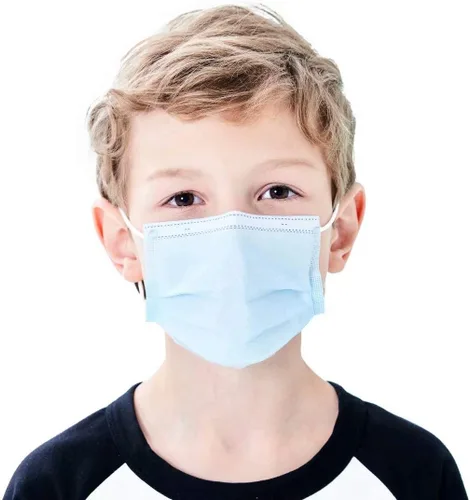 Miniatura 9 de Mascarillas Faciales Desechables para Niños Paquete de 50 Edades 5-12 Filtro Mascarillas Faciales de Seguridad de 3 Capas para Niños Uso Diario.