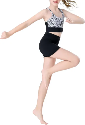 Miniatura 2 de Swdarz Pantalones cortos de gimnasia para niñas, para voleibol, animación, ballet, elastano