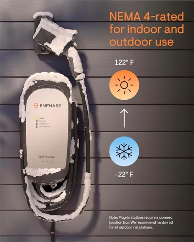 Miniatura 6 de Cargador EV inteligente de 64 amperios - Enphase IQ 80, cableado fijo, potencia de 15.4kW, 240V, conectado por Wi-Fi, certificado de seguridad