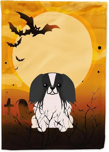 Miniatura 142 de Caroline's Treasures BB4307GF - Bandera de Halloween Airedale para jardín, bandera decorativa para patio exterior, obras de arte de patio, macizos
