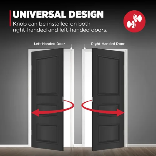 Miniatura 6 de Kwikset Pismo - Pomo de puerta ficticio, manija cuadrada de una sola cara para armarios, puertas dobles francesas y despensa, pomo de puerta