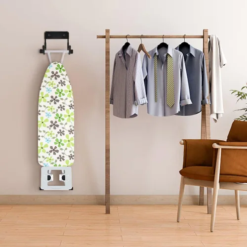 Miniatura 9 de Soporte para tabla de planchar, soporte para tabla de planchar, organizador de pared para lavanderías, estante de almacenamiento, colgador de Plata
