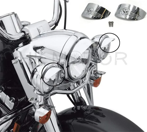 Miniatura 9 de HONGK - Viseras de señal de giro compatibles con Harley 86-92 FXRT/86-90 FLST/88-17 FLSTC/94-17 FLHR [B07MF8W714]