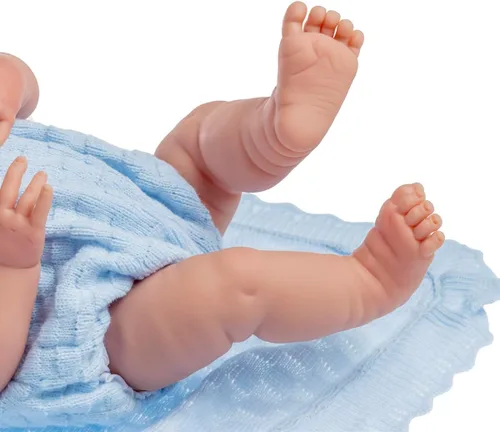Miniatura 6 de Muñeca de bebé anatómicamente correcta de niño real Muñeca de bebé de 15" totalmente de vinilo JC Toys - La Newborn Fabricada en España Azul
