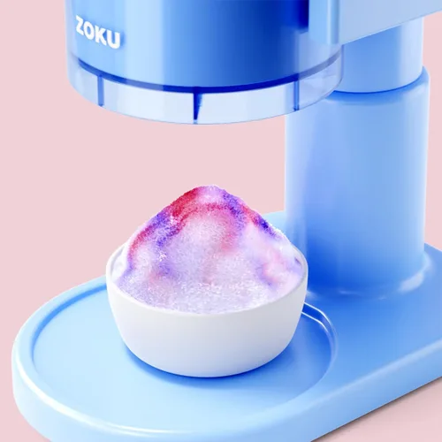 Miniatura 5 de ZOKU Máquina de cono de nieve, máquina de hielo afeitado fácil de usar con cuchillas de acero inoxidable para golosinas congeladas caseras, perfecta