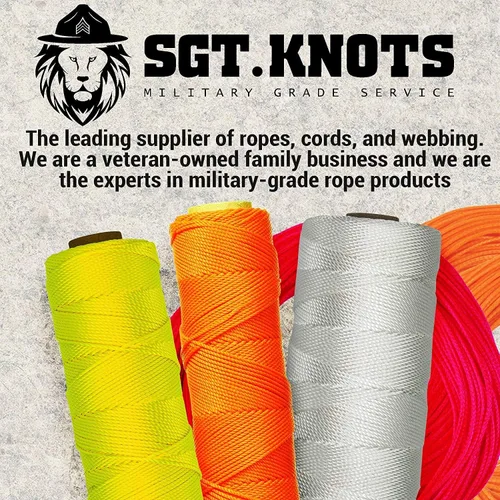 Miniatura 9 de Cordón SGT KNOTS número 18, retorcido, para albañil, cuerda para albañil de nailon, para trabajos de bricolaje, manualidades, uso comercial