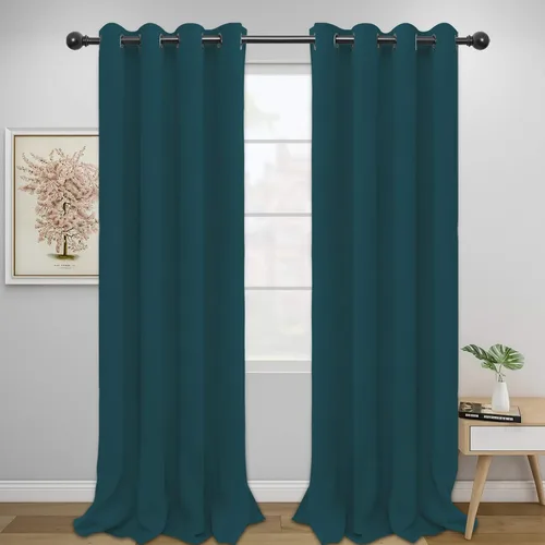 Miniatura 9 de Easy-Going - Cortinas opacas para dormitorio, aislamiento térmico sólido con ojales, cortinas de ventana para reducción de ruido, cortinas