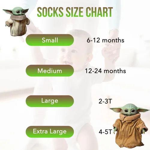 Miniatura 6 de Disney Baby Yoda - Calcetines para niños 10 unidades y calcetines para niños pequeños con pinzas calcetines antideslizantes para niños
