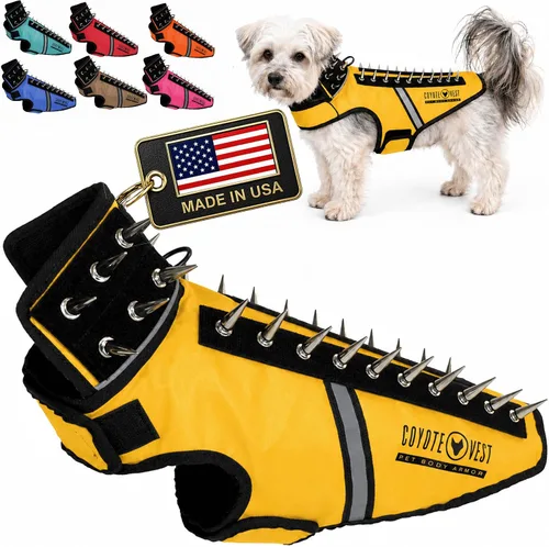 Miniatura 33 de CoyoteVest SpikeVest - Chaleco de arnés para perro, accesorios reflectantes para perros con púas para proteger a tu mascota de ataques de Raptor