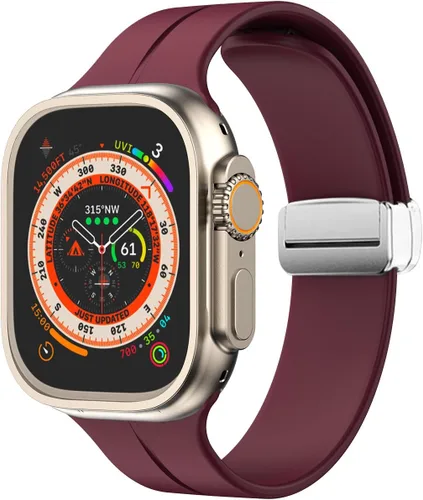 Miniatura 7 de Banda magnética compatible con Apple Watch de 38mm 40mm 41mm 42mm 44mm 45mm 46mm 49mm, mujeres y hombres, correa deportiva de silicona compatible