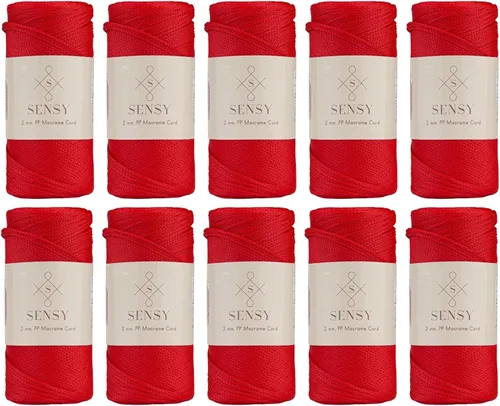 Miniatura 45 de Sensy Premium Cuerda de Poliéster de 2mm 251 Yardas Cuerda de Polipropileno 100% Cordón de Macramé 2mm Cordón para Bolsa de Ganchillo Cuerda