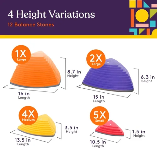 Miniatura 2 de Special Supplies Stepping Stones for Kids Indoor and Outdoor Balance Blocks Promote Coordination, Balance, Strength Child Safe Rubber, Non-Slip