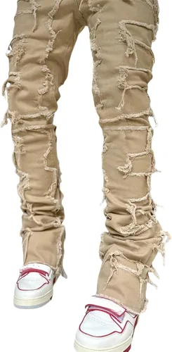 Miniatura 3 de Pantalones de mezclilla Y2K Hip Hop para hombre, estilo casual, cintura alta, pierna ancha, holgados, bordados, Harajuku, pantalones de mezclilla