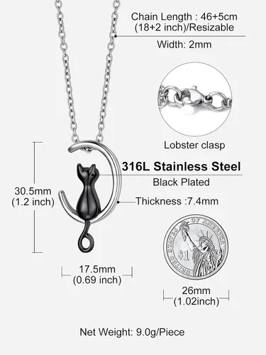 Miniatura 8 de Richsteel Collares de urna para cenizas para mujeres y hombres, collar con colgante de cremación para cenizas, joyería conmemorativa de acero