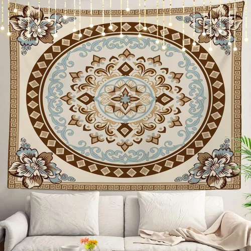 Miniatura 15 de Shrahala Circles Tapestry, Abstract Art With Various Circles Wall Hanging Hd Print Polyester Backdrop For Dorm Room Bedroom 30 X 40 In