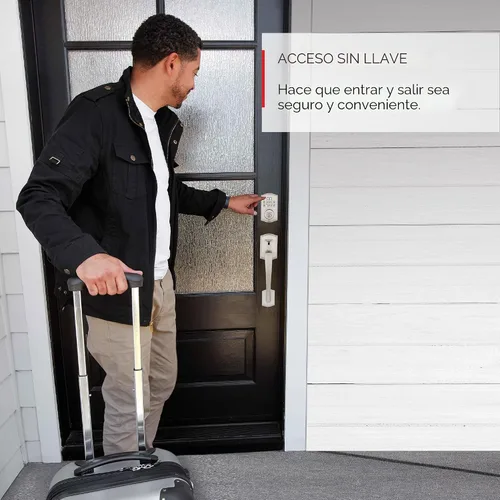 Miniatura 3 de Kwikset SmartCode 260 Cerradura Electrónica de Entrada sin Llave con Teclado y Pestillo de Seguridad, con Auto-Bloqueo, Códigos de Usuario Níquel