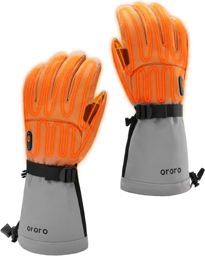 ORORO Guantes térmicos para mujeres y hombres, guantes de motocicleta con calefacción recargable, guantes de batería para esquí y artritis