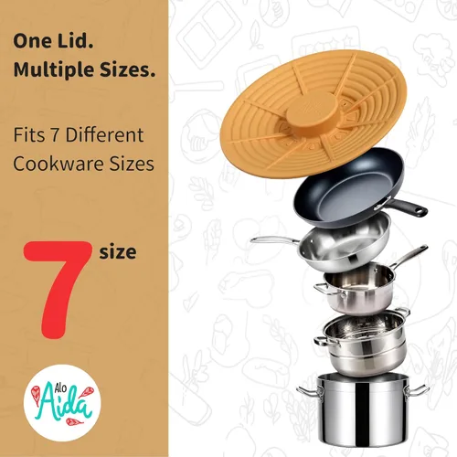 Miniatura 5 de Tapa universal de silicona para cuencos y ollas pequeñas, silicona de grado alimenticio, sin BPA, cubierta para microondas, protector