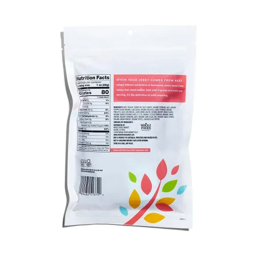 Miniatura 2 de 365 by Whole Foods Market, Carne seca alimentada con pasto, sabor a humo natural, 8 onzas