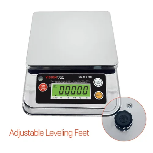 Miniatura 4 de VisionTechShop VK-10S - Báscula de cocina prémium de 0.00 oz, conmutable en libras/onzas/kg/g, báscula de alimentos de placa de acero inoxidable