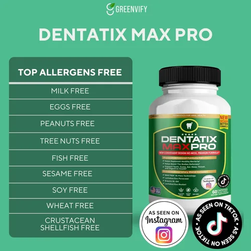 Miniatura 4 de Dentatix Max Pro para la salud de las encías y los dientes y el aliento fresco, 40 mil millones de UFC Probióticos orales avanzados para el mal