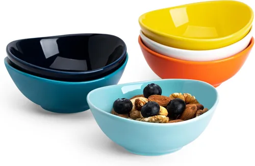 Miniatura 18 de Sweese Cuencos pequeños de porcelana blanca de 10 onzas, juego de 6 cuencos de postre, helado, aperitivos y yogur, cuencos de cerámica para servir