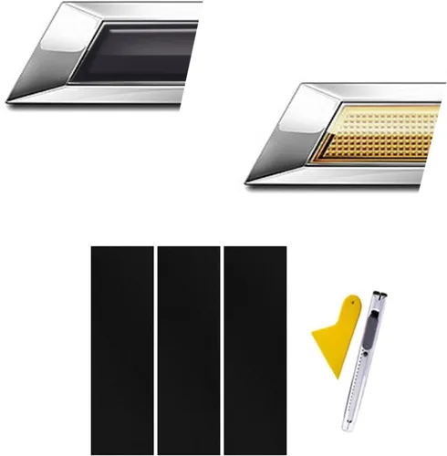 Compatible con pegatinas de vinilo para logo de Bowtie, emblema para cortar y pegar, 3 unidades, color negro mate, para Chevy Negro mate 3