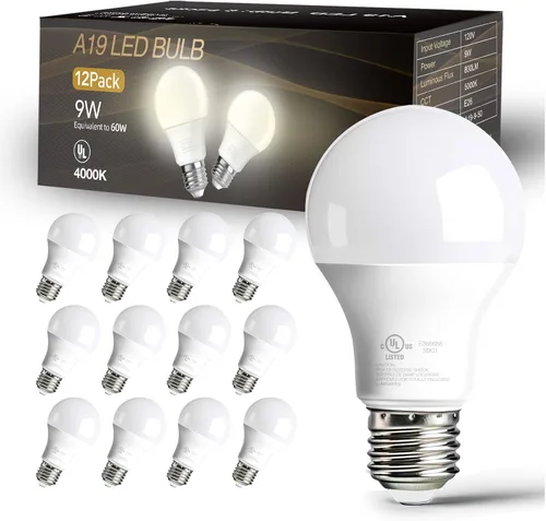 Miniatura 13 de dalattin Paquete de 24 bombillas LED de color blanco suave de 2700 K, equivalente a 60 W, bombillas estándar A19, base E26, 800 LM, ahorro de blanco