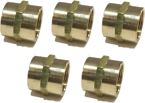 Acoplamiento de latón 3/4" hembra NPT FNPT combustible/aire/agua/aceite/gas WOG (Cantidad 05)