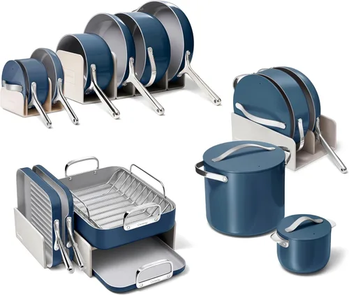 Miniatura 10 de Caraway Juego de utensilios de cocina de cerámica antiadherente (12 piezas) ollas, sartenes, tapas y almacenamiento de cocina, sin PFAS ni PFOA