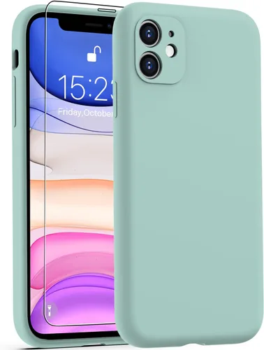 Miniatura 99 de DEENAKIN Funda de silicona compatible con iPhone 12 con protector de pantalla, mejora la protección de la cámara, funda protectora suave y flexible