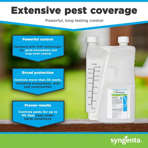 Miniatura 2 de Insecticida Demand CS - Contiene tecnología iCAP para el control de plagas de larga duración, 1 cuarto de galón insecticida pulverizable eficaz