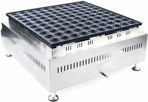 Miniatura 5 de Mini máquina para hacer panqueques holandeses de 100 agujeros, antiadherente de gas LPG Takoyaki, 110 V 1600 W, máquina para hacer gofres