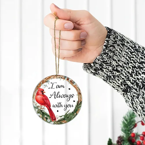 Miniatura 4 de HYTURTLE Adorno conmemorativo cardenal rojo de Navidad Adorno de árbol de Navidad Regalos para pérdida de seres queridos - Regalos conmemorativos