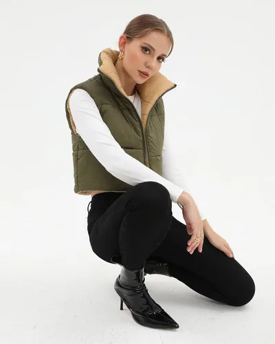 Miniatura 41 de Xeoxarel Chaleco acolchado corto con bolsillos para mujer (XS-XXL)