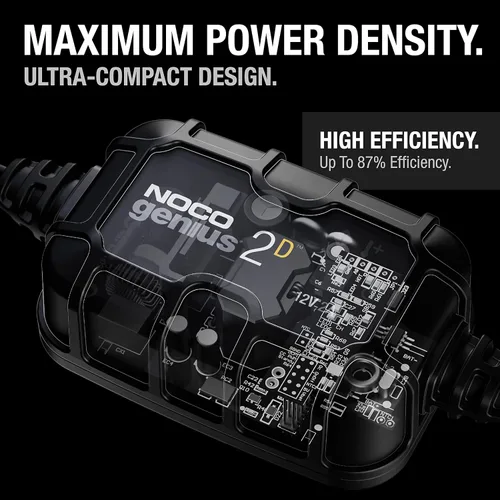 Miniatura 3 de NOCO GENIUS2D: Cargador de batería a bordo inteligente de 2A 12V - Mantenedor automático de montaje directo, cargador por goteo y desulfatador