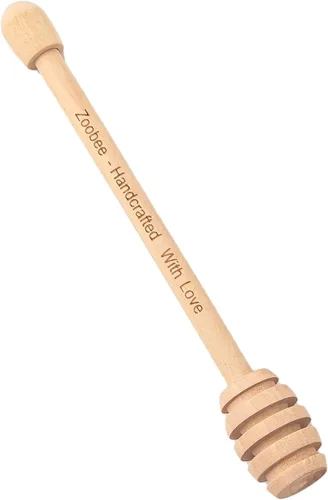 Miniatura 5 de ZOOBEE Tarro de miel de cerámica de 10 onzas con tapa y tapa pintada a mano con diseño natural, pequeño recipiente portátil para miel para cocina