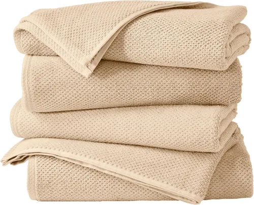 Miniatura 56 de Great Bay Home Toalla de baño blanca – Toalla de baño de gran tamaño 100% algodón de 68 x 35 pulgadas – Absorbente, de secado rápido, toalla de baño