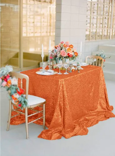 Miniatura 8 de ShinyBeauty Mantel cuadrado de lentejuelas rosas de 50 x 50 pulgadas, mantel de 50 x 50 pulgadas, perfecto para cumpleaños, fiestas, bodas