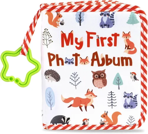 Álbum de Mi Primera Familia del Bebé, Libro de Tela Suave para Fotos de Animales, Mi Primer Libro de Fotos, Álbum de Recuerdos del Bebé, Regalo que