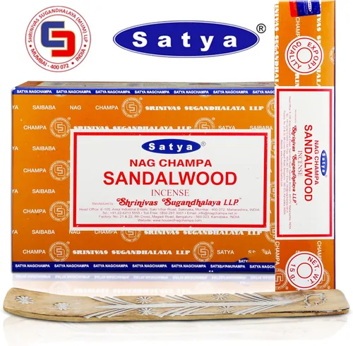 Miniatura 11 de Varillas de incienso aromático Satya Frankincense 180 g (15 g x 12 paquetes) de Satya Sai Baba Nag Champa y paquete de soporte de varillas
