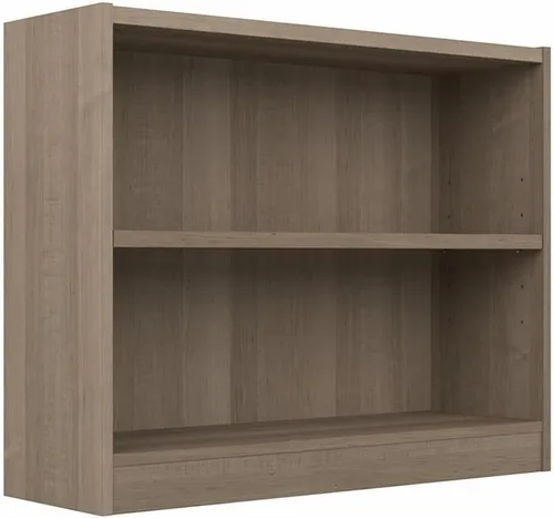 Miniatura 16 de Pemberly Row Librería pequeña de 2 estantes en olmo natural, madera de ingeniería Blanco puro
